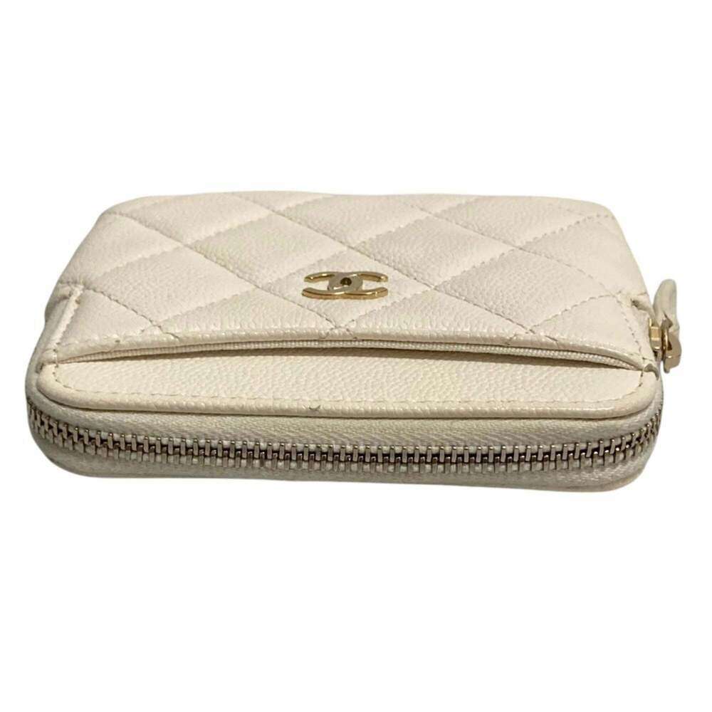 CHANEL White Caviar Leather Wallet - Picture 5 of 11